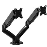 Dual Monitor Stand Adjustable Spring Monitor Desk Mount Swivel Vesa Holder Bracket for w/ C-Clamp Mounting Base for 13-2