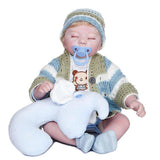 48cm Realistic for Doll Toddler Babies Sleeping Boy Pacifier Elephant for Play Toy Birthday Christmas Gift for children