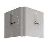 Folded Corner Wall Hanging Clock Compatible For Living Room Home Decoration-a