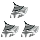 3pcs 42cm Steel Fan Rake Head Replacement Heavy Rake Head for Garden Grass Patio Leaves Leaf Lawn 22