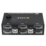 8K Dual Monitor KVM Switch,Displayport 1.4 KVM Switch 2 Monitors 2 Computers 8K 30Hz 4K 144Hz with 4 USB Ports