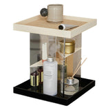 (Hourglass rack) Fashionable Clear Rotating Acrylic Cosmetic Storage Solution for Neat and Tidying or Salons Environment Daily Use