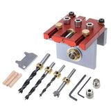 Punch Locator 3 in 1 Woodworking Aluminum Alloy Anti-rust Brass Pocket Jig Wardrobe Door Cabinet Drill Guide Carpentry