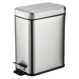 Pedal Design Waste Container Stainless Steel Trash Can Home Trash Bucket 10L