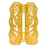 (Gold) Aluminum Alloy Diving Backplate BCD Backplate for Scubas Diving and Snorkeling Light Weight Designs Diving Backplane  Gold