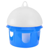 Birds Water Feeder Practical Birds Waterer Creative Bird Drinker Feeding Supplies for Pigeon Parrot (6.5L, White and Blue)