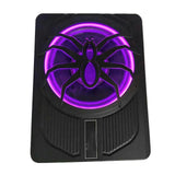 (With purple light) High Performances Subwoofer for Vehicles Featuring Amplifier and Double Passive Radiators Ultimately Driving Enjoyment