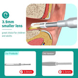 4.5 Inch LCD Digital Otoscope 3.9mm 1080P Ear Scope Camera with 6 Lights Ear Wax Removal Tool for Kids Adults With Carring Bag