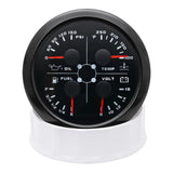 4 In 1 Multifunction Gauge 85MM Fuel Pressure Measurement Oil Pressure Gauge Fuel Level Water Temp Meter Voltmeter with Alarm