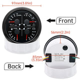 4 In 1 Multifunction Gauge 85MM Fuel Pressure Measurement Oil Pressure Gauge Fuel Level Water Temp Meter Voltmeter with Alarm