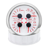 4 In 1 Multifunction Gauge 85MM Fuel Pressure Measurement Oil Pressure Gauge Fuel Level Water Temp Meter Voltmeter with Alarm