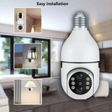 4 Million Intelligent High-Definition Binocular Light Bulb Machine 360 Degree 10x Zoom Mobile Remote Wireless WIFI Camera