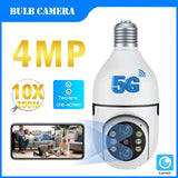 4 Million Intelligent High-Definition Binocular Light Bulb Machine 360 Degree 10x Zoom Mobile Remote Wireless WIFI Camera