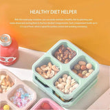 4 Pack Snack Containers With 4 Compartment Bento Lunch Box Food Storage Containers For School Work Travel Nuts Candies