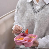 4 Pack Snack Containers With 4 Compartment Bento Lunch Box Food Storage Containers For School Work Travel Nuts Candies