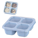 4 Pack Snack Containers With 4 Compartment Bento Lunch Box Food Storage Containers For School Work Travel Nuts Candies