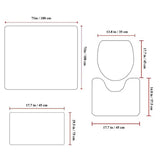 4 Pc/set Christmas Shower Curtain Set Bathroom MatU-shaped CarpetToilet CoverShower Curtain