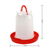 4 Pcs Poultry Bird Drinking Water Fountain 1.5L Drinker Bucket White Barrel Red Base Poultry Chicken feeding & watering supplie
