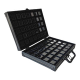 (Black square box 3 c) Practical Aluminum Gemstones Storage Case With Foam Insert for Secure Jewelry Protective and Travel Convenience
