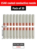15AK Contact Tips New Coating Protect 25mm M6 Gas Nozzle Tip 0.8mm-1.2mm MIG Torche Welding Tool Parts