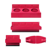 (Red) Magnetic Tool Rack Set Including Wrench And Screwdriver Holders Perfect For Professional Technicians And DIY Enthusiasts  Red