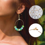 400pcs Earring Making Kit Beading Hoop Earring Component Accessories Hooks Jump Rings Loop and Earring Backs for Jewelry Making