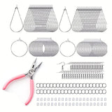 400pcs Earring Making Kit Beading Hoop Earring Component Accessories Hooks Jump Rings Loop and Earring Backs for Jewelry Making