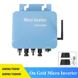 600W 700W 800W 1000W Panel Tie Micro Inverter Input DC 22V-60V Output AC120V/230V Home MPPT Solar On Grid System