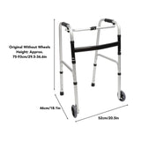 Folding Professional 8 Speeds Height Adjustable Strong Load Lightweight Aluminium Alloy Foldable Walker for Seniors