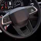 Top-For TOYOTA VELOZ AVANZA 2022 2023 Carbon Fiber Steering Wheel Decoration Cover Trim Car Styling