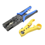 Coax Compress Crimper Tool BNC/RCA/F Crimp Connector RG59/58/6 Cable Wire Cutter Adjustable Coaxial Cable Crimper Stripper Tool