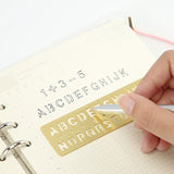 Templates Ruler Brass English Alphabets And Arabic Numerals Stencils With Symbols for Drawing, Bookmarks 13x3cm