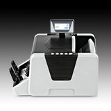 Dual screen display of counting verification machine, multi country currency available