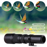 500mm F/8.0-32 Super Telephoto Lens Manual Zoom + T-Mount to NEX E-Mount Adapter Ring Kit Replacement for Sony A9 A7 A7R A7S