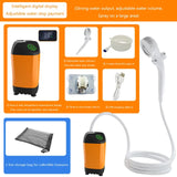 Outdoor Electric Pump Portable Camping Shower 4800mAh IPX7 Waterproof Temperature Display for Backpacking Travel Beach
