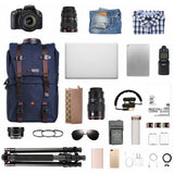 Waterproof Backpack Large Capacity Camera Travel Bag 15.6 Inch Laptop Tripod Holder for Women Men Photographer