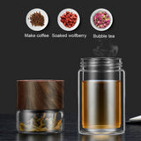 200ml Holder Glass Double Layer Cup Infuser Tumbler Drinkware Water Bottle With Tea Filter