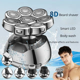 Resuxi LK-8810 Full Body Wash 8 Blade Electric Men's Multi-function Shaver Clipper Nose Hair Set