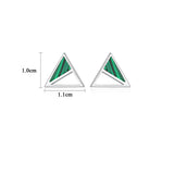 European and American Malachite Stud Earrings