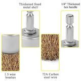 Wire Brush Drill Set 21 Pieces, Drill Bit 1/4In Hex Shank,Wire Brush For Drill Rust Removal, Wire Brush