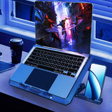 Mesh Design Cooler Stand Adjustable Laptop Pad with 8 Fans Strong Airw Low Noise Usb for Notebook