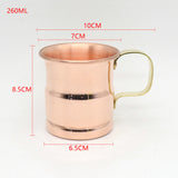 1PCS Pure Copper Beer Cup Handcrafted Moscow Mule Milk Cup Drinkware Coffee Cup