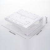 Bisofice Under Drawer Hidden Storage Box Desktop Organizer Transparent Tray Suitable for Desk with Lip Installation