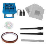 18Pcs/set Planting Platform BGA Planting Rework Steel Mesh Reballing Station Handle Allen Wrench Adhesive Tape Repair  Black