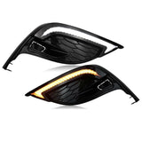White/Amber LED DRL Front Fog Daytime Running Light Sequential Turn Signal for 2021-2024 SE XSE