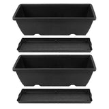 2pcs Flowerpot Planters Plastic Flower Pots Indoor Planter Outdoor Plants Planting Boxes