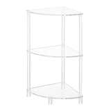 Stylish Acrylic Multitiered Accent Table Home Accessory for Small Space Saving Designs for Bedroom and Dorms Use