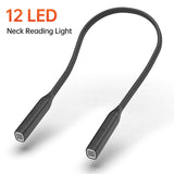 Neck Reading Rechargeable Book Light w/ 3 Color Adjustable Brighess Eye-friendly Desk Lamp Stepless Dimming Brighesss