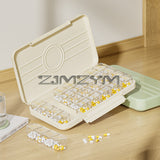21/28Grid Portable 7 Days Week with Reminder Dispenser Three Meals A Day Medicine Storage and Packaging Box