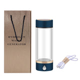 420ml Portable Hydrogen-Rich Generator Rechargeable Hydrogen Water Bottle - Glass Cup.